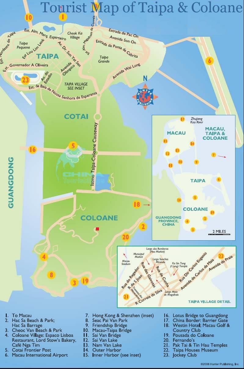 Karte von Macau-Insel